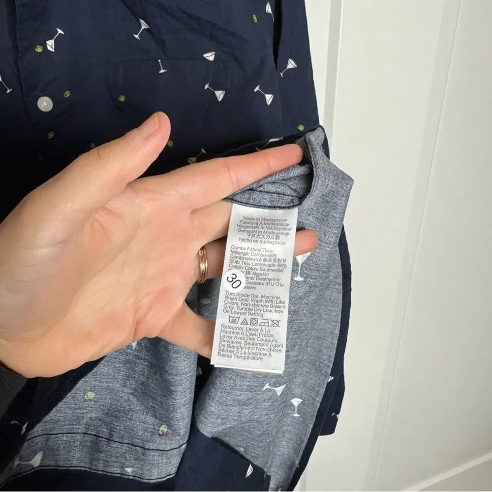 J. Crew Classic Untucked Flex Washed Button Down Shirt Martini Olives Size Large
